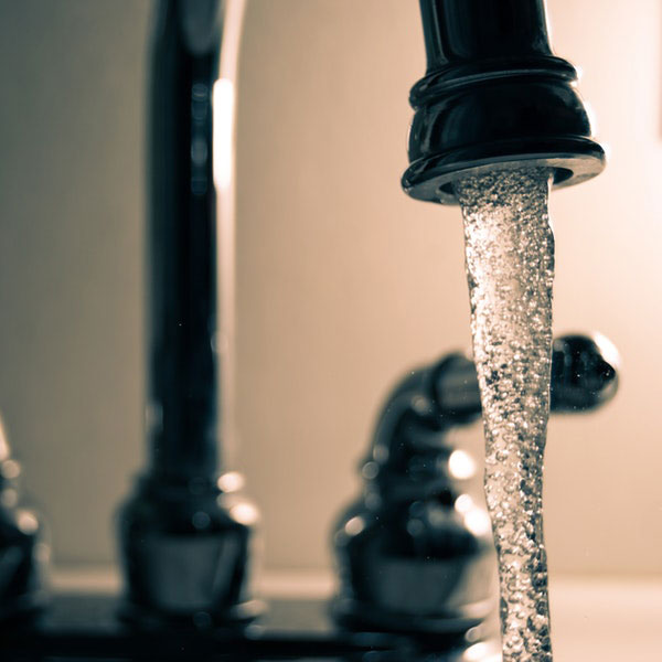 Softened water on the kitchen faucet