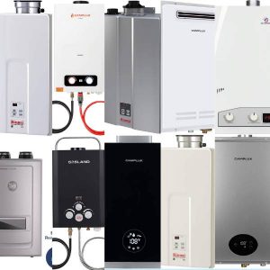 The best propane tankless water heater in frames of white background