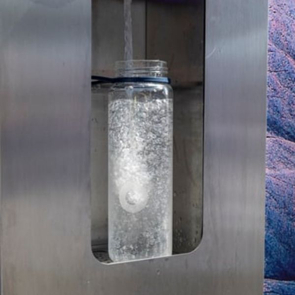 Purified water using a water filter dispenser