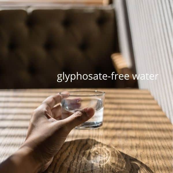 glyphosate-free water using nanofiltration