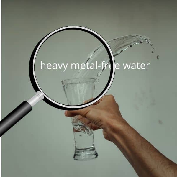 heavy metal removed from water using water filter