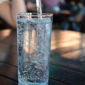 water purified via reverse osmosis