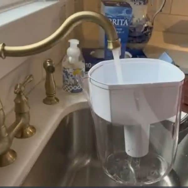 filling a brita pitcher with water